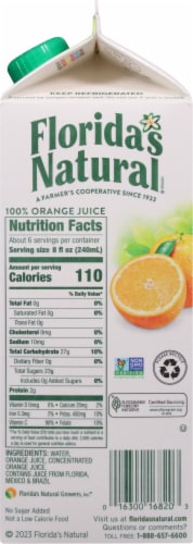 Florida's Natural No Pulp Orange Juice Perspective: right