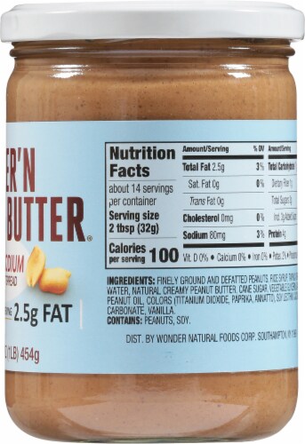 Better'n Peanut Butter Low Sodium Peanut Spread Perspective: right