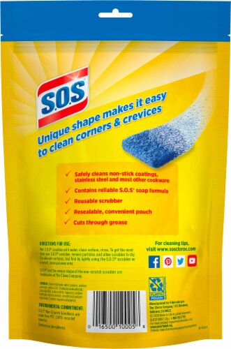 S.O.S® Non-Scratch Soap Scrubbers Perspective: right