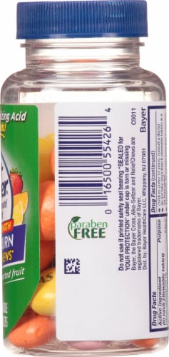 Alka-Seltzer Extra Strength Heartburn ReliefChews Assorted Fruit Chewable Tablets Perspective: right