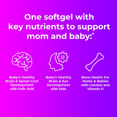 One A Day® Women's Prenatal 1 Complete Multivitamin Softgels Perspective: right