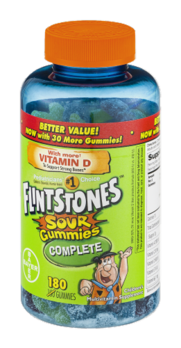 Flinstones Complete Multivitamin Sour Gummies 180 Count Perspective: right