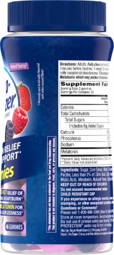 Alka-Seltzer® PM Mixed Berry Flavored Heartburn Relief + Sleep Support Mixed Gummies Perspective: right