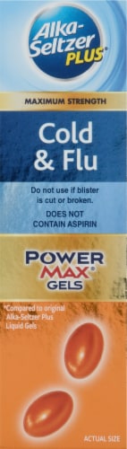 Alka Seltzer Plus Day Non-Drowsy Cold & Flu PowerMax Liquid Gels Perspective: right