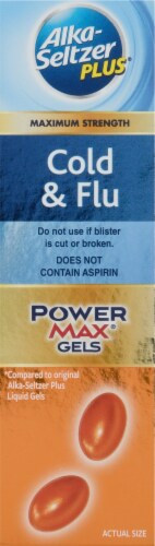 Alka Seltzer Plus Day Non-Drowsy Cold & Flu PowerMax Liquid Gels Perspective: right