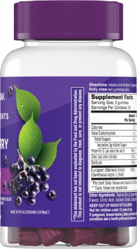 One A Day® Elderberry Gummies with Immunity Support Perspective: right