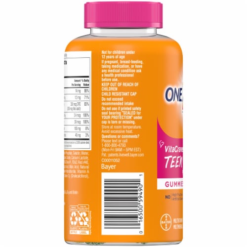One A Day® VitaCraves® Teen Gummies for Her Perspective: right