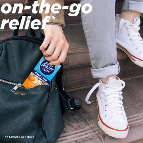 Alka-Seltzer Plus® Cold & Flu Orange Flavor Fizzy Chews Perspective: right