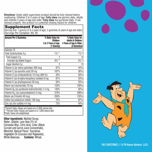 Flintstones™ Sugar Free Multivitamin Gummies Perspective: right