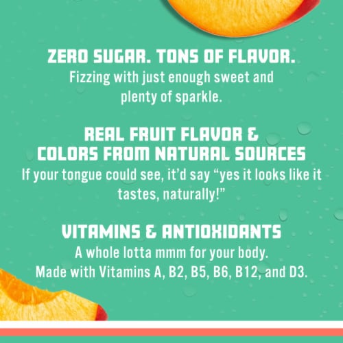 Sparkling Ice® Peach Nectarine Flavored Sparkling Bottled Water Perspective: right