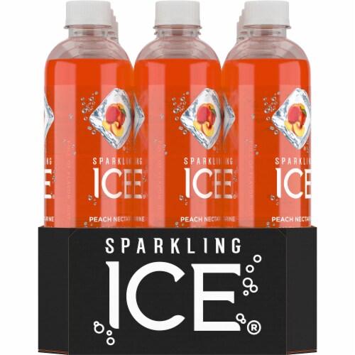 Sparkling Ice® Peach Nectarine Flavored Sparkling Bottled Water Perspective: right