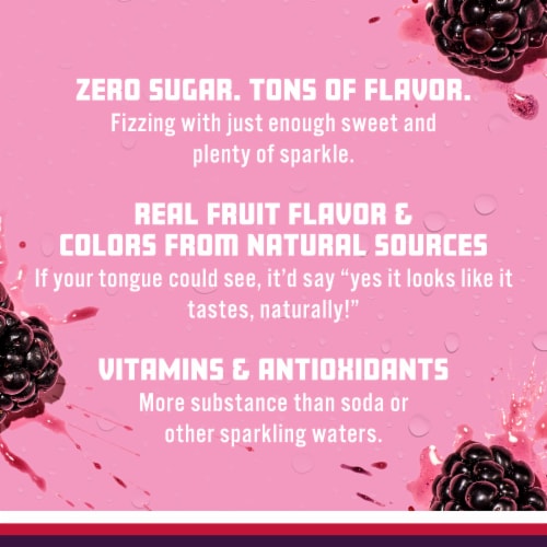 Sparkling Ice® Black Raspberry Flavored Sparkling Bottled Water Perspective: right