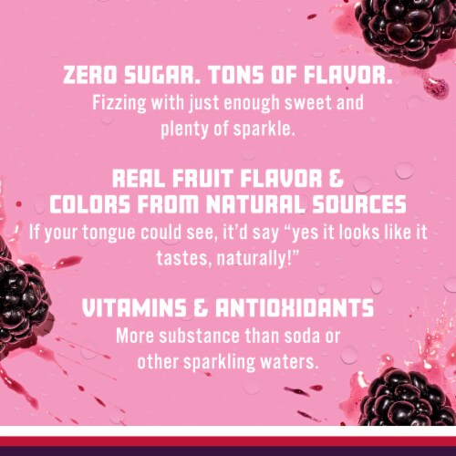 Sparkling Ice® Black Raspberry Flavored Sparkling Bottled Water Perspective: right