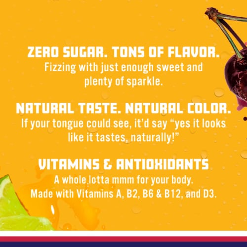 Sparkling Ice® Cherry Limeade Flavored Sparkling Bottled Water Perspective: right