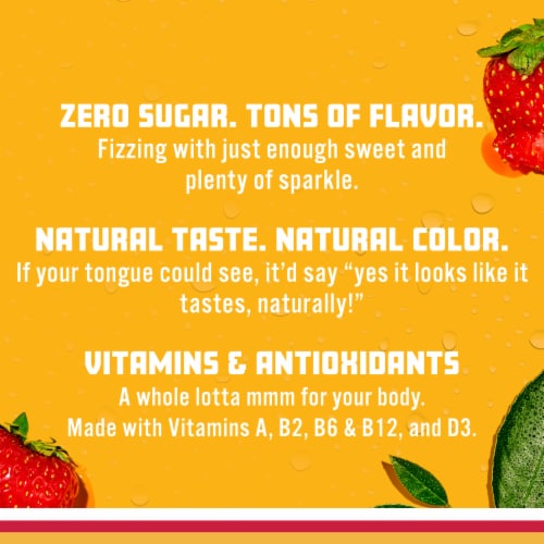 Sparkling Ice® Strawberry Watermelon Flavored Sparkling Bottled Water Perspective: right