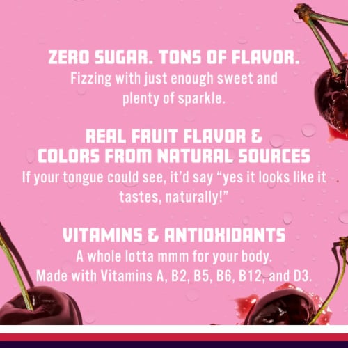Sparkling Ice® Black Cherry Flavored Sparkling Bottled Water Perspective: right