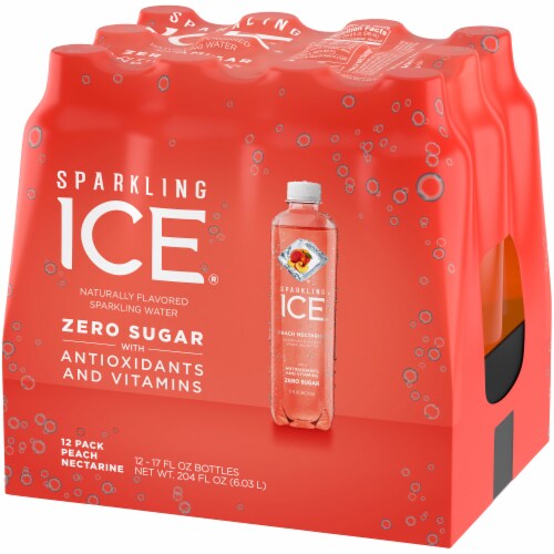 Sparkling Ice Peach Nectarine Sparkling Water Perspective: right