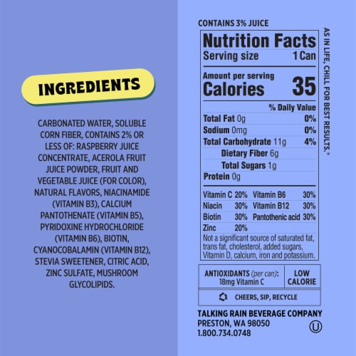Popwell Blackberry Lime 12oz Standard Can Perspective: right