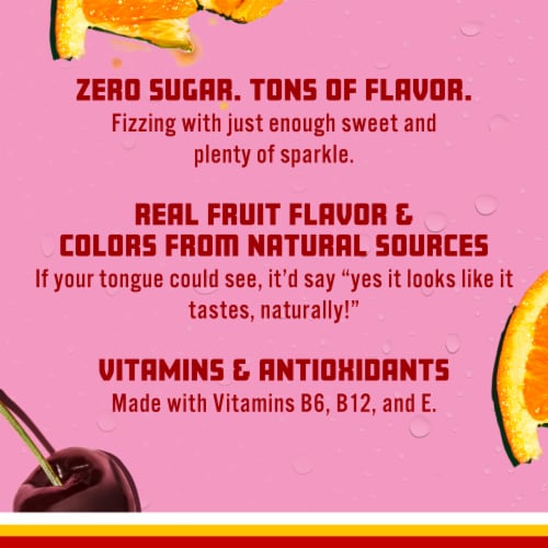 Sparkling Ice® Zero Sugar Fruit Punch Sparkling Water Mini Cans Perspective: right