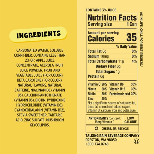 Popwell Cream Soda Caffeinated Soda 12oz Can Perspective: right