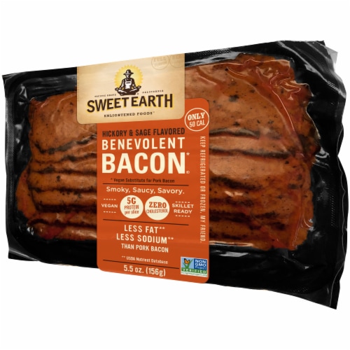 Sweet Earth Natural Foods Vegan Hickory & Sage Smoked Seitan Bacon Perspective: right
