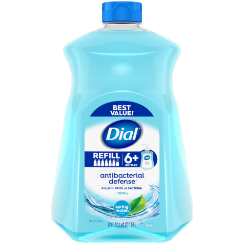 Dial Spring Water Antibacterial Liquid Hand Soap With Moisturizer Refill Perspective: right