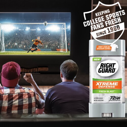 Right Guard Xtreme Defense 5 Fresh Blast Gel Deodorant Perspective: right
