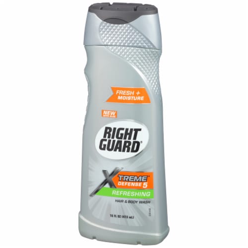 Right Guard Xtreme Defense 5 Refreshing Scent Hair & Body Wash Perspective: right