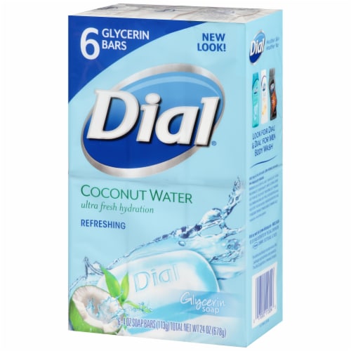 Dial Coconut Water Ultra Fresh Hydration Refreshing Bar Soap Perspective: right