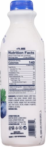 Lifeway Blueberry Organic Probiotic Low Fat Kefir Drink Perspective: right
