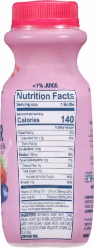 Lifeway Mixed Berry Probiotic Low Fat Kefir Drink Perspective: right