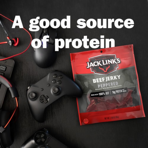 Jack Link's® Meat Snacks Peppered Beef Jerky Perspective: right