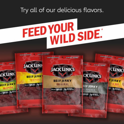 Jack Link's Peppered Beef Jerky, 8 ounce Perspective: right