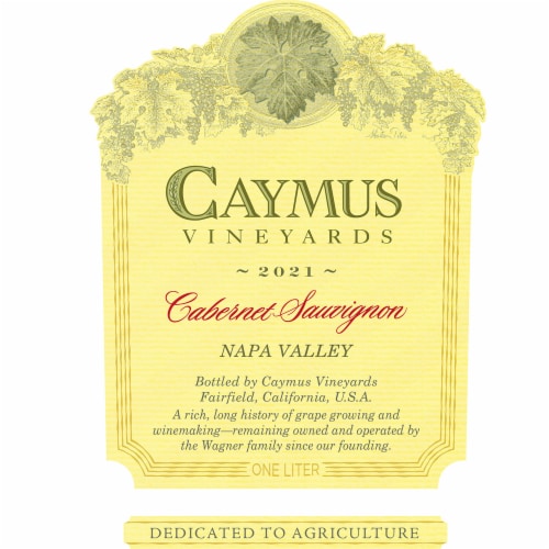 Caymus Vineyards Cabernet Sauvignon California Red Wine Perspective: right