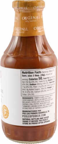 Peg Leg Porker Original BBQ Sauce Perspective: right