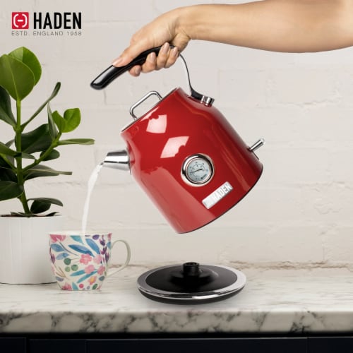 Haden Dorset Stainless Steel Cordless Electric Kettle - Red Perspective: right