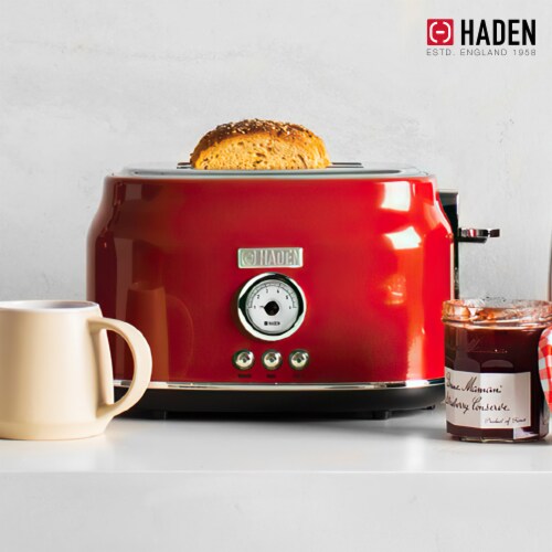 Haden Dorset Stainless Steel 2-Slice Toaster - Red Perspective: right