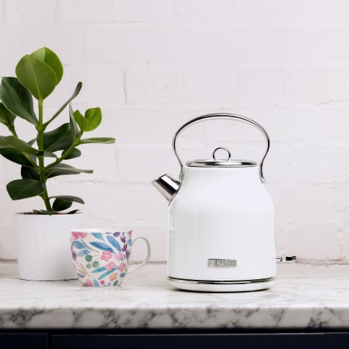 Haden Heritage Stainless Steel Cordless Electric Kettle - Ivory White Perspective: right