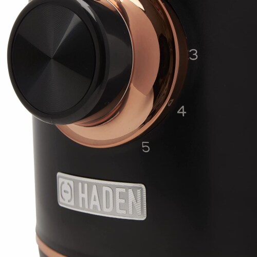 Haden Heritage Retro Style 56 Ounce 5 Speed Blender with Glass Jar, Black/Copper Perspective: right