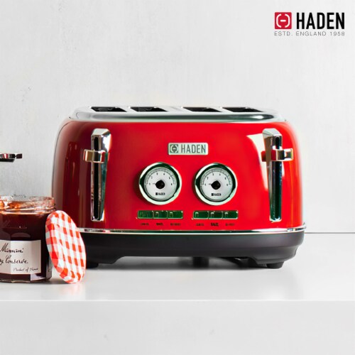 Haden Dorset 4-Slice Toaster - Red Perspective: right
