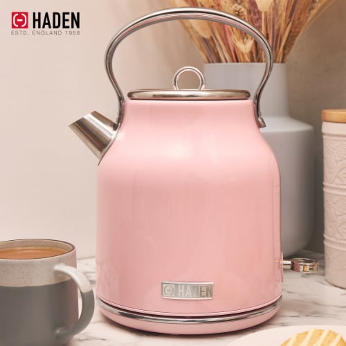 Haden Dorset 1.7 Liter (7-Cup) Stainless Steel Electric Kettle ,Black/Copper