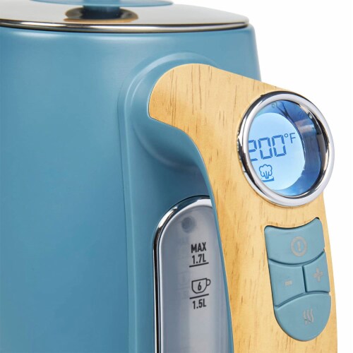 Haden Dorchester 1.7L Stainless Steel Electric Kettle w/ LED Display, Stone Blue, 1 Piece Kroger