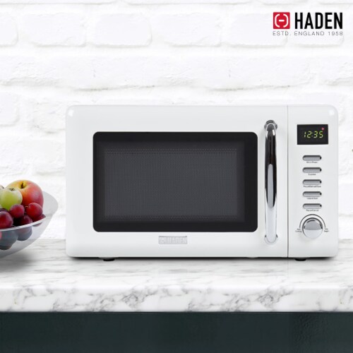 Haden Heritage 700-Watt Microwave - Ivory White Perspective: right