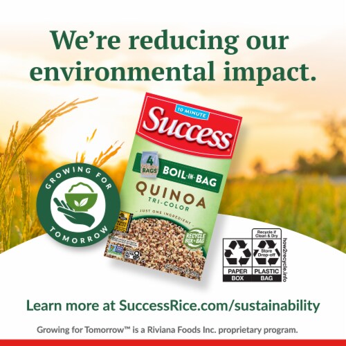 Success Boil-in-Bag Tri-Color Quinoa Perspective: right