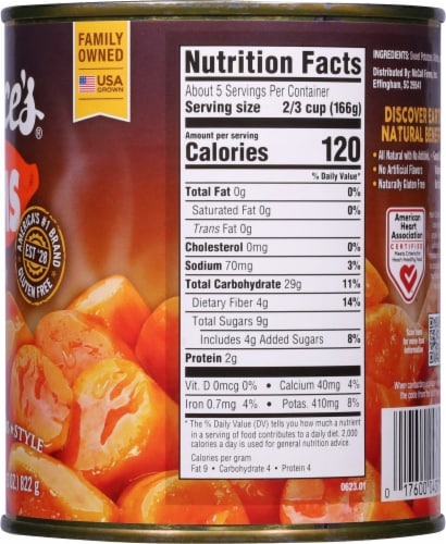 Bruce's® Yams Cut Sweet Potatoes in Syrup Perspective: right