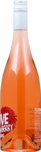 Platino Love Strawberry Sparkling Wine Perspective: right
