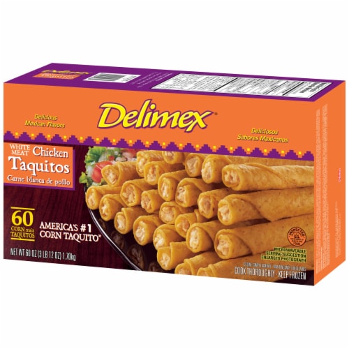 Delimex Chicken Taquitos Frozen Appetizers 60 Count Perspective: right
