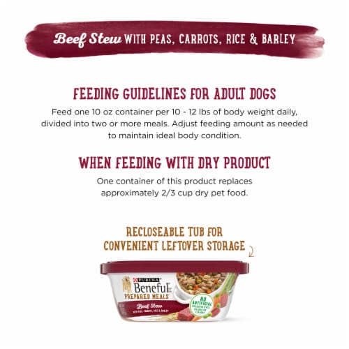 Purina Beneful® Prepared Meals Beef Stew Adult Wet Dog Food Perspective: right