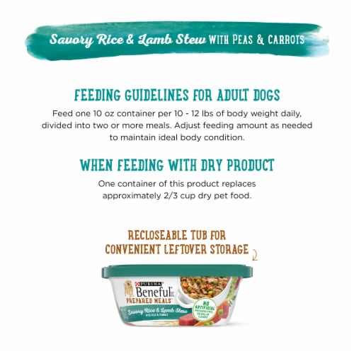 Beneful Prepared Meals Savory Rice & Lamb Stew Adult Wet Dog Food Perspective: right