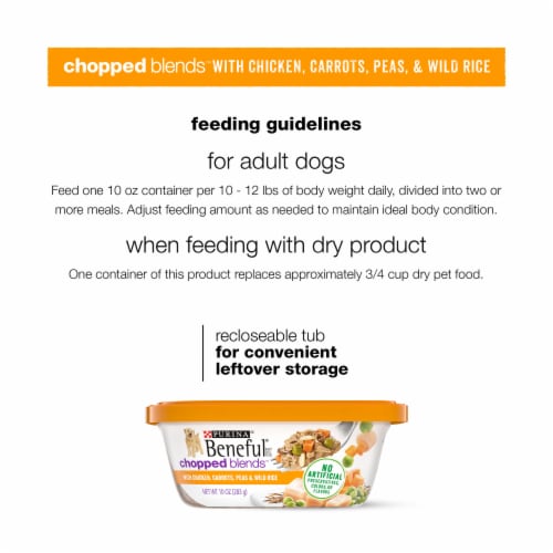 Purina Beneful Chopped Blends High Protein Wet Dog Food With Chicken in Gravy Perspective: right